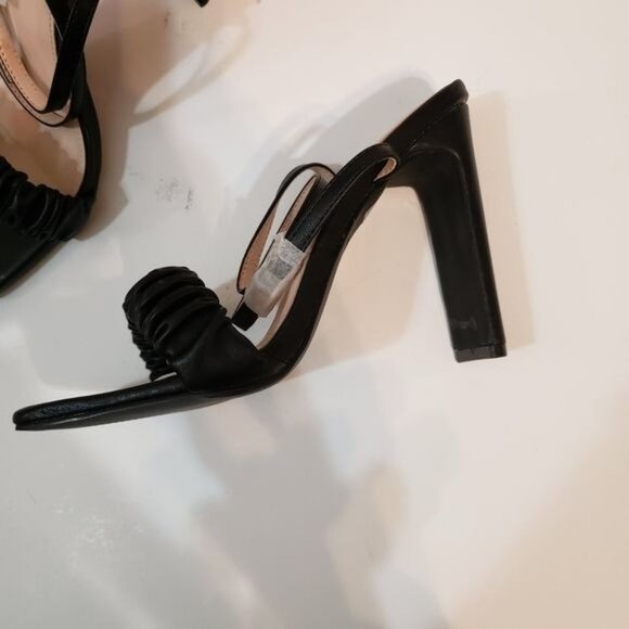 NIB RAID Wide Fit Waverly ruched heeled‎ sandals in black Size 5 - Picture 5 of 8